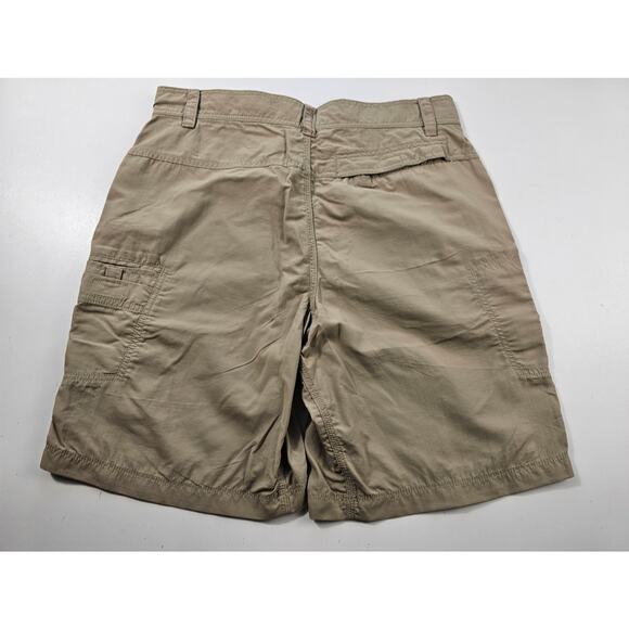 North face size 34 nylon packable zip pocket shorts beige lightweight khaki - Picture 2 of 9